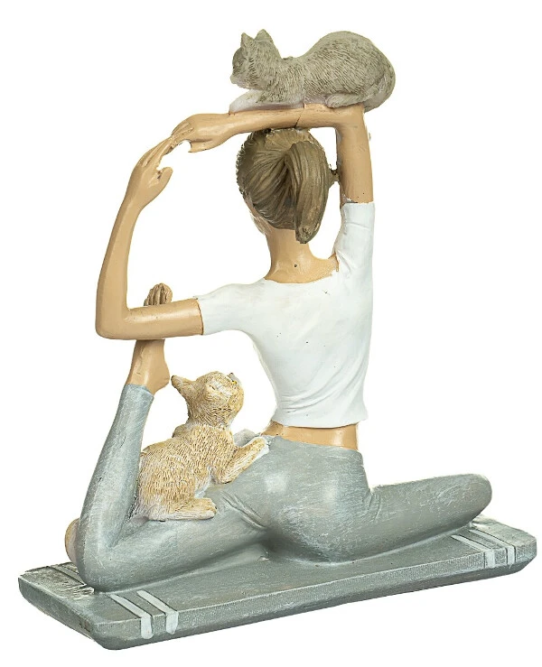 Statuettes - Фигурка Йога Ширшасана (16 см)  Серый back