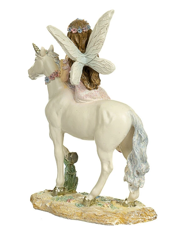 Statuettes - Фигурка Фея и единорог (19.5 см)  Белый back