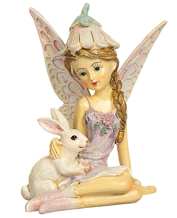 Statuettes - Фигурка Фея и кролик (9.5 см)  Бежевый