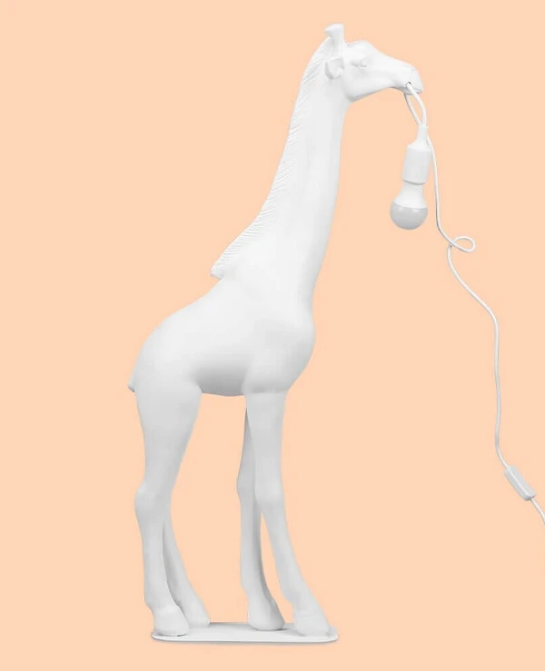 Statuettes - Лампа Белый жираф (99 см)  Белый back