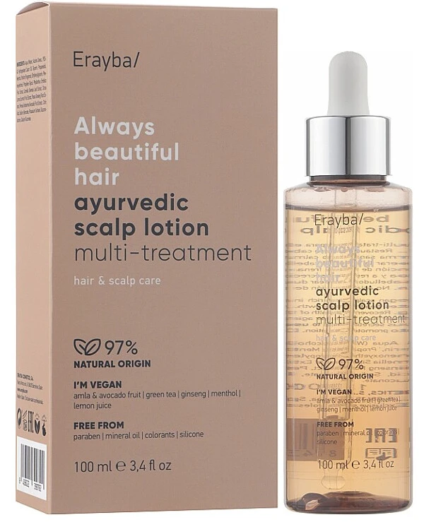 Erayba - Лосьон против выпадения волос Ayurvedic Scalp Lotion 100 мл back