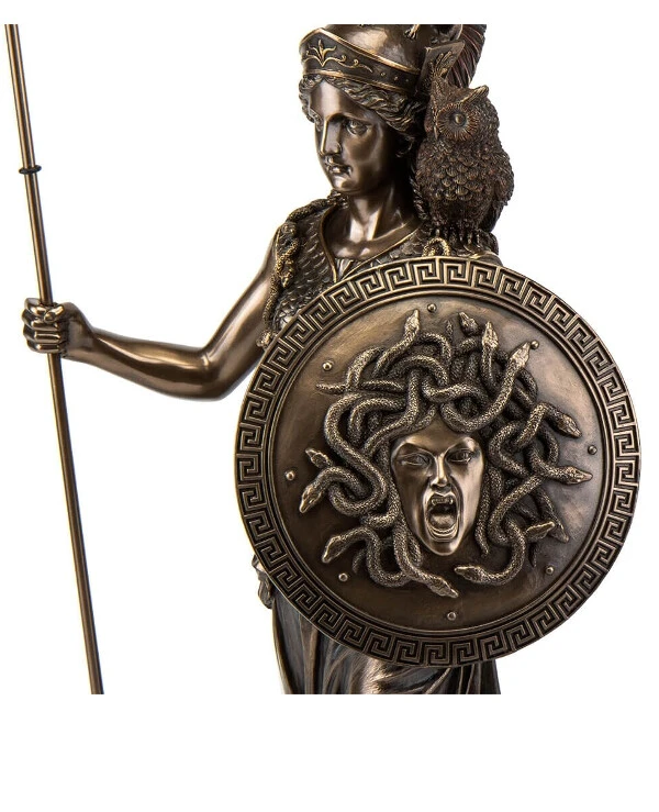 Veronese Statuette of Athena with spear and shield 77700V4 | Figurine Athena with spear and shield_3