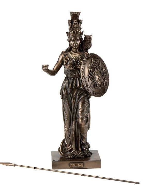 Veronese Statuette of Athena with spear and shield 77700V4 | Figurine Athena with spear and shield_4