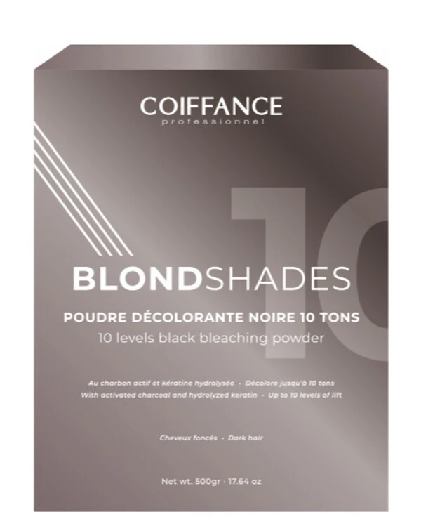 Coiffance Professionnel - Осветляющая пудра с активированным углем Blondshades 10 levels Black Bleaching Powder 500 г