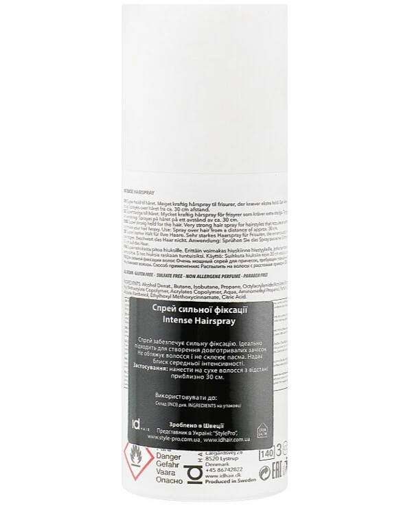IdHair - Лак для волос сильной фиксации Elements Xclusive Finish Intense Hairspray 100 мл back