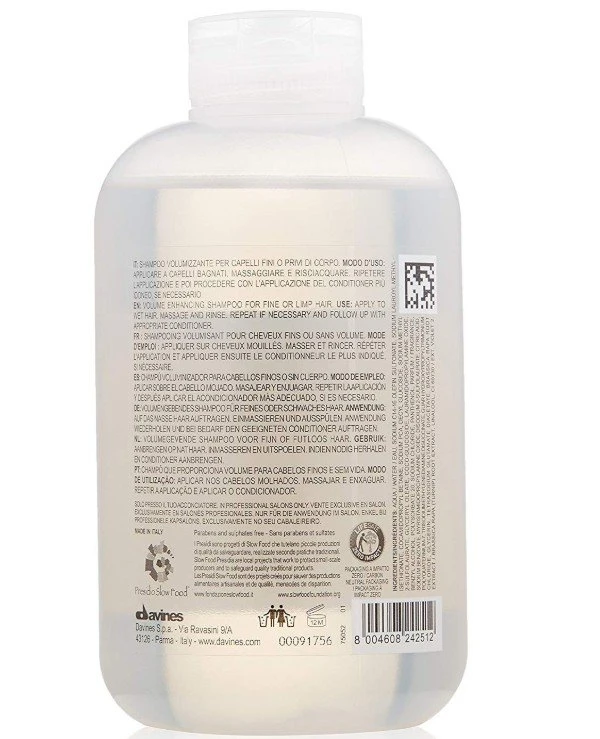 Davines Шампунь для придания объема тонким волосам | Volume Enhancing Softening Shampoo фото, цена, купить