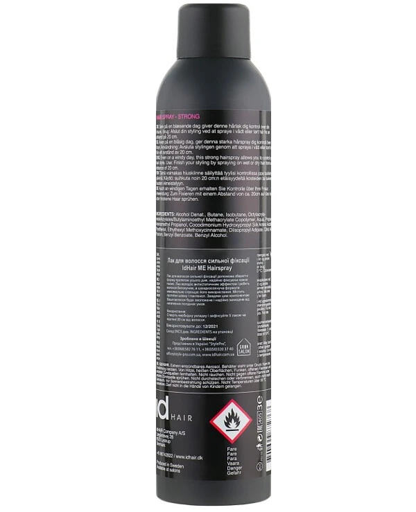IdHair - Лак для волос сильной фиксации Mé Spray Strong 300 мл back