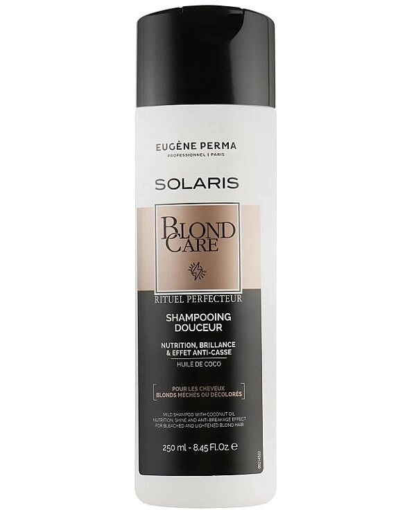 Eugene Perma - Мягкий шампунь для всех типов осветлённых и мелированных волос Solaris Blond Care Gentle Shampoo 250 мл