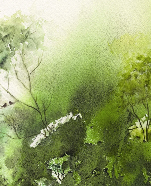 DigitalArtNadi Forest Watercolor Printable Wall Art, Landscape Extra Large Print, Tree Print Green Forest Poster home decor, Abstract Botanical Prints | 9-Green_Forest_id106