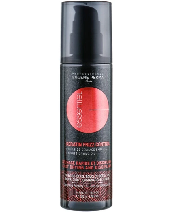 Eugene Perma - Oil for express drying of curled hair Keratin Frizz Control Express Drying Oil 200ml