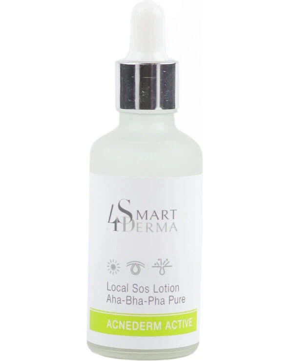 Smart4Derma - Мультикислотная локальная присушка Local Sos Lotion Aна-Bha-Pha Pure 50 мл