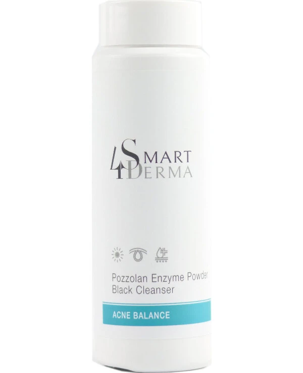 Smart4Derma - Энзимная пудра с вулканической пылью Pozzolan enzyme powder black cleanser 80 мл