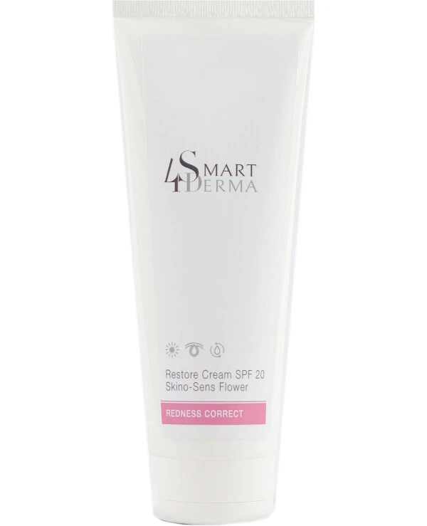 Smart4Derma - Укрепляющий дневной крем для чувствительной и куперозной кожи SPF 20 Restore cream spf 20 skino-sens flower 50 мл