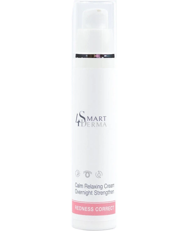 Smart4Derma - Укрепляющий ночной крем для чувствительной и куперозной кожи Calm relaxing cream overnight strengthen 50 мл
