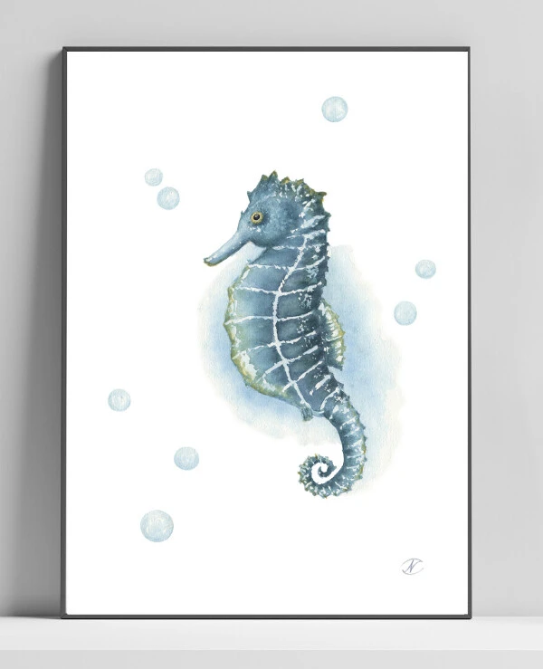 DigitalArtNadi - Морской конек INSTANT DOWNLOAD DIGITAL POSTER 