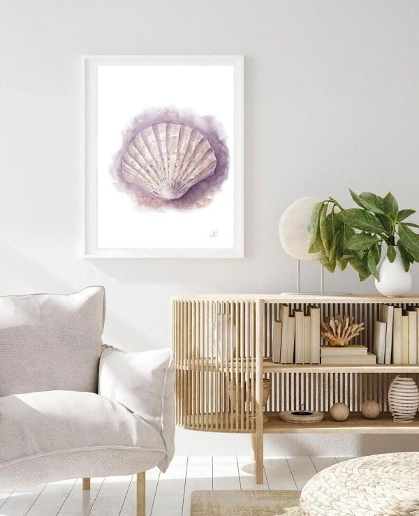 DigitalArtNadi Sea Shell Print, Watercolor Wall Art, Beach Nursery Decor, Coastal Home, Printable Wall Art from Original Watercolor Painting, Seashell Art | Sea Shell Print, Watercolor Wall Art, Coastal Home, Printable Wall Art from Original Watercolor Painting, Seashell Art