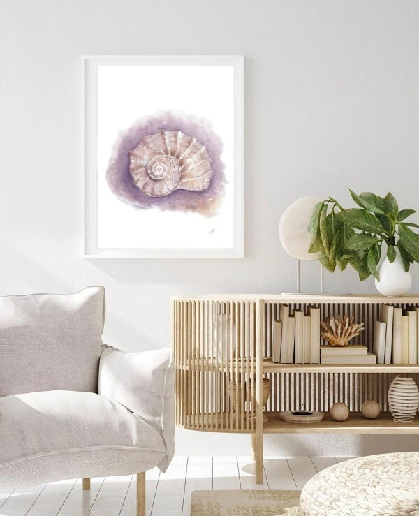 DigitalArtNadi Set of 2 Watercolor Seashell Art Prints, SeaShell Painting, Nautical Ocean Wall Decor, Boho Seashell Drawings, Marine Sea Abstract Poster | Set of 2 Watercolor Seashell Art Prints, SeaShell Painting, Nautical Ocean Wall Decor, Marine Sea Abstract Poster