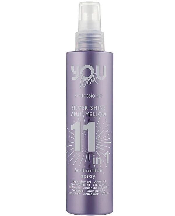 You Look - Мультиспрей мгновенного действия для блондинок 11 в 1 Silver Shine Anti-Yellow Multiaction spray 200 мл