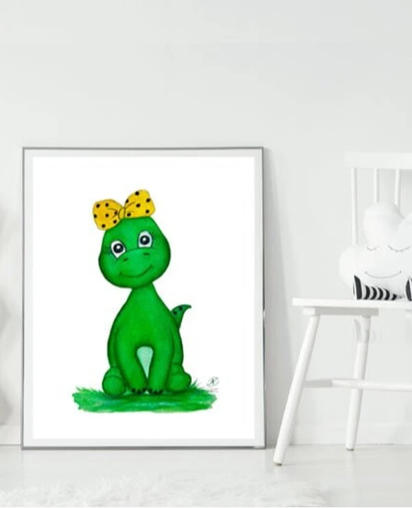 DigitalArtNadi Набор из двух картин Динозаврики | Set of 2 prints Dinosaur Wall Prints, PNG and JPG Nursery Wall Art, Playroom Wall Art Dinosaur Printable Watercolor Print Baby Animal Prints