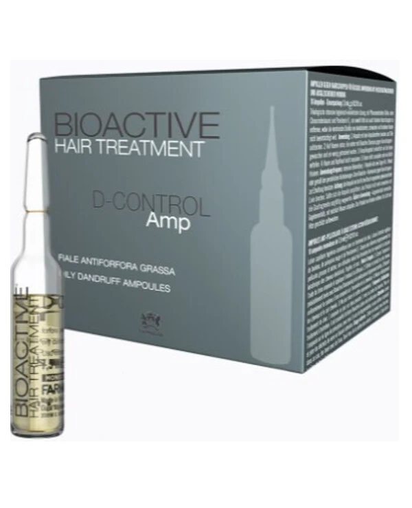 Farmagan - Средство против жирной перхоти Bioactive Hair Treatment D-Control Oily Dranduff And Hyperhidrosis Ampoules 7.5 мл х 10 шт