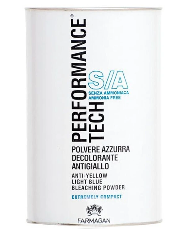 Farmagan - Обесцвечивающая пудра без аммиака с анти-желтым эффектом Performance Tech Bleaching Powder Light Blue 500 г
