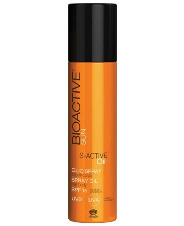 Farmagan - Масло-спрей для защиты волос от солнца BioActive Sun S-Active Spray Oil Hair-Body SPF-15 200 мл