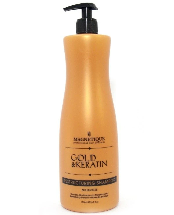 Magnetique - Regenerating shampoo with keratin and microactive gold Gold & Keratin Shampoo 1000ml