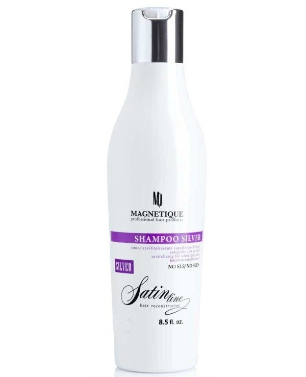 Magnetique - Shampoo with anti-yellowness and silk proteins for blond hair Shampoo Silver Satin Line 250ml