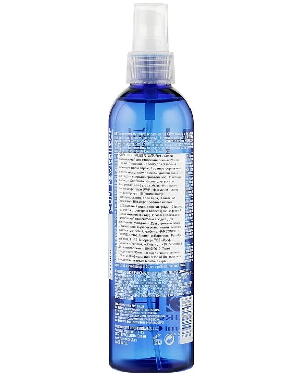 HairConcept - Revitalizing spray for curls Finalize Curl Revitalizer Natural 250ml back