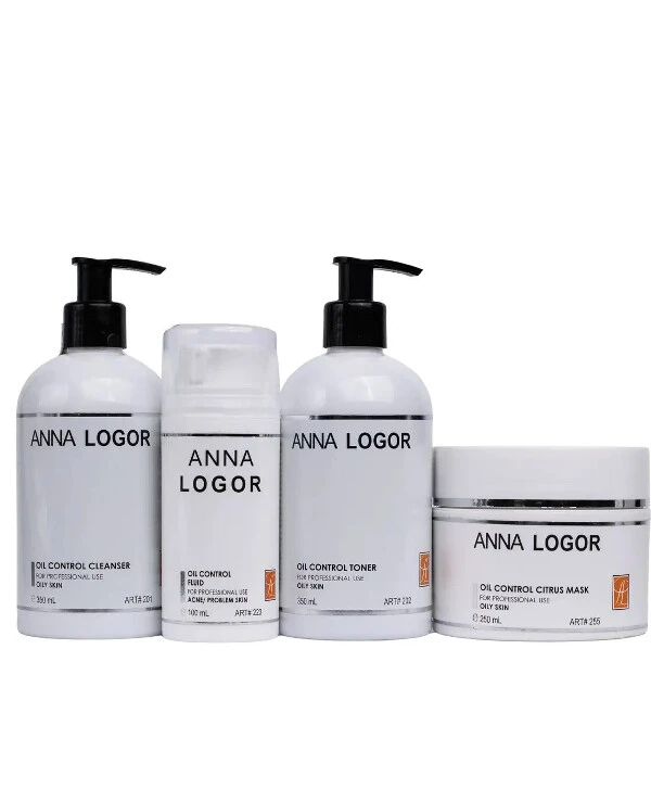 Anna Logor - Набор косметики комплексный уход для жирной кожи лица Oil Control Citrus Kit 