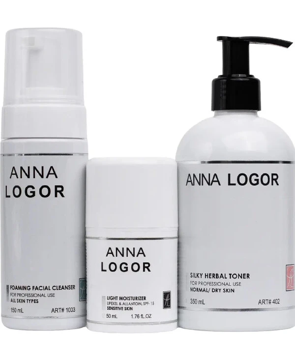 Anna Logor - Набор косметики серия для чувствительной кожи лица Silky Herbal Moisturizer Kit 