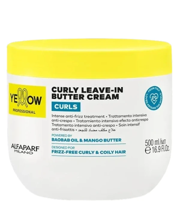 Yellow - Несмываемый бальзам для вьющихся волос Curly Leave-in Butter Cream 500 мл