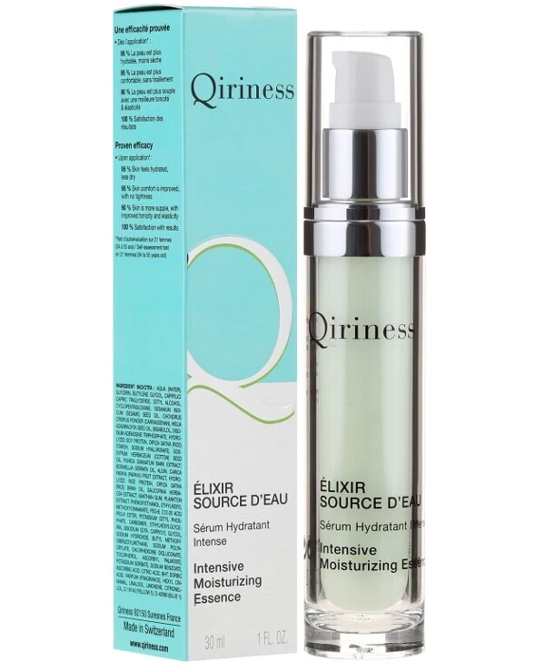 Qiriness - Сыворотка интенсивно увлажняющая, натуральная формула Elixir Source d'Eau Intensive Moisturizing Essence 30 мл