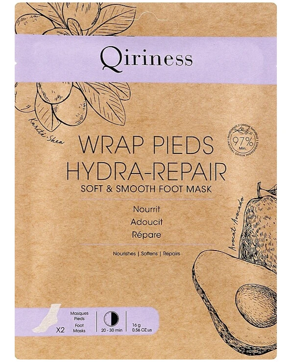 Qiriness - Softening and smoothing foot mask Wrap Pieds Hydra-Repair Soft & Smooth Foot Mask 30ml