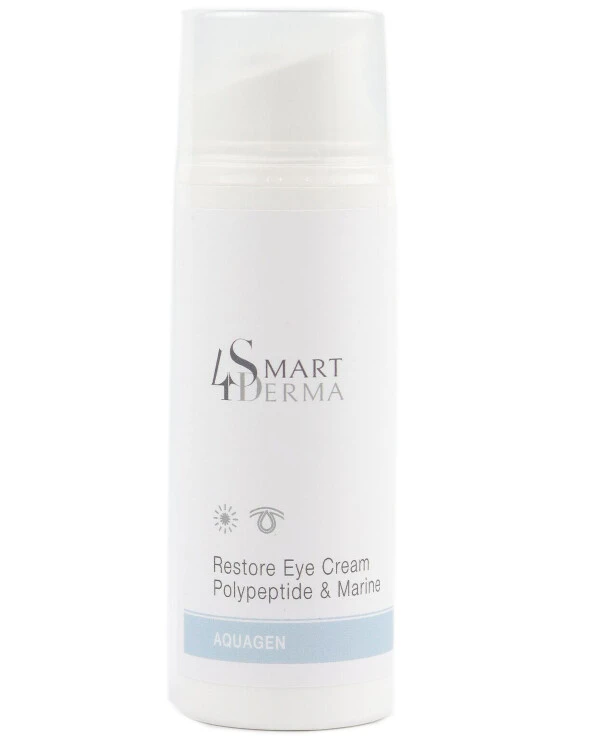 Smart4Derma - Увлажняющий дренажный крем от темных кругов и отеков Restore Eye Cream Polypeptide&Marine 30 мл