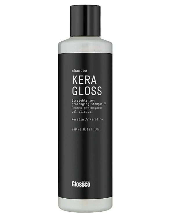 Glossco Professional - Укрепляющий шампунь с кератином KeraGloss Straightening Prolonging Shampoo 240 мл