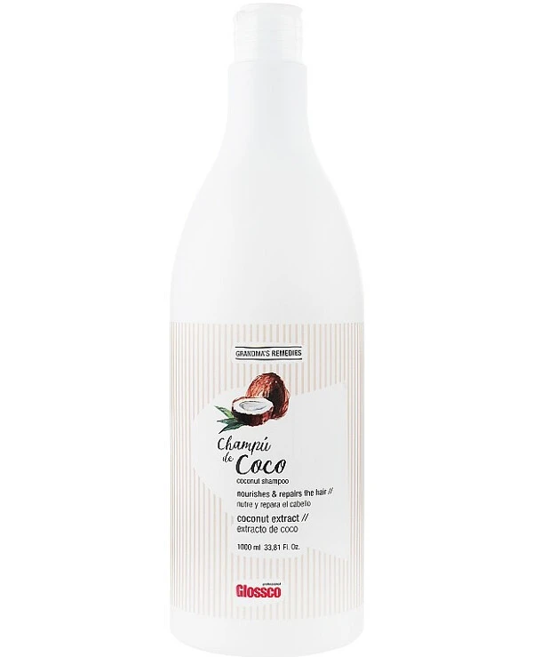Glossco Professional - Шампунь для сухих и поврежденных волос с кокосом Grandma's Remedies Coconut Shampoo 1000 мл