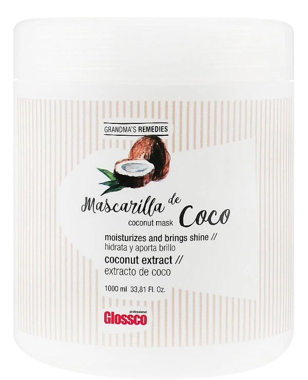 Glossco Professional - Маска для сухих и поврежденных волос с кокосом Grandma's Remedies Coconut Mask 1000 мл