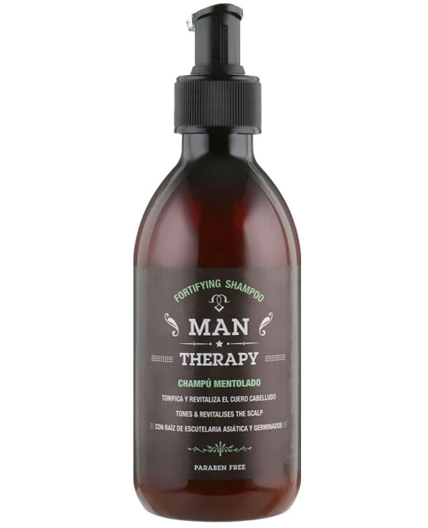 Glossco Professional - Очищающий и укрепляющий шампунь с ментолом Man Therapy Fortifying Shampoo 250 мл