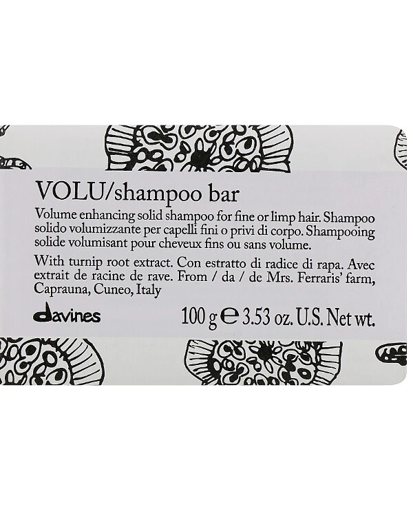 Davines - Твердий шампунь для надання об’єму тонкому та ослабленому волоссю. Volu Shampoo Bar 100 мл