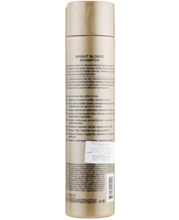 L'anza Lanza - Целебный шампунь для натуральных и обесцвеченных светлых волос Healing Blonde Bright Blonde Shampoo 300 мл back