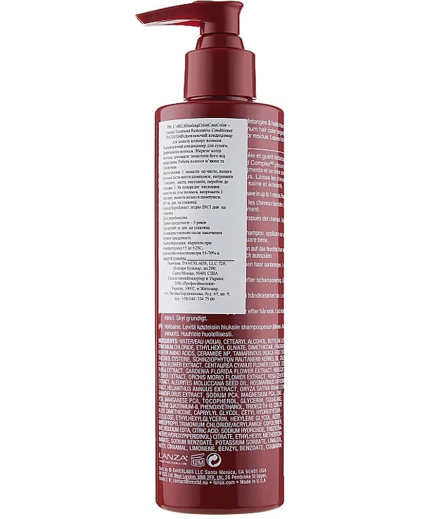 L'anza Lanza - Восстанавливающий кондиционер для защиты цвета волос Healing ColorCare Trauma Treatment Restorative Conditioner 250 мл back