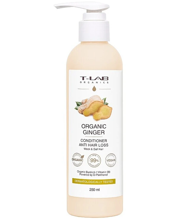 T-Lab Professional - Кондиционер для ослабленных и тусклых волос Organic Ginger Anti-Hair Loss Conditioner 250 мл