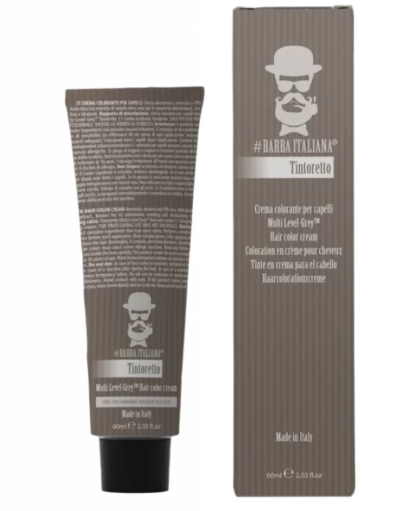 Barba Italiana Крем-краска для волос для мужчин | TINTORETTO Multi Level Grey Крем-краска nr