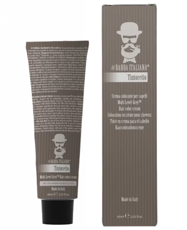 Barba Italiana Крем-краска для волос для мужчин | TINTORETTO Multi Level Grey Крем-краска nr