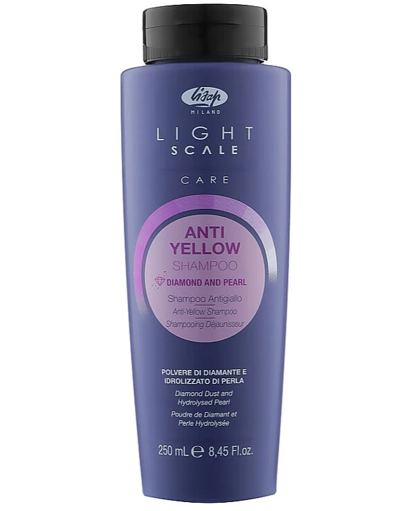 Lisap/Lizap - Шампунь против желтизны волос с алмазной пылью Light Scale Anti Yellow shampoo 250 мл