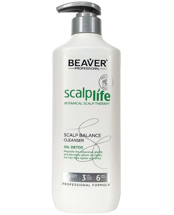 Beaver professional Детокс шампунь для жирной кожи головы и волос | Scalplife Botanical Scalp Therapy Scalp Balance Cleanser фото, цена, купить