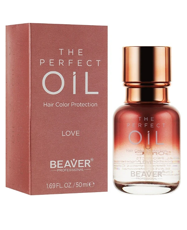 Beaver professional - Масло для волос парфюмированное для увлажнения и защиты цвета Expert Hydro The Perfect Oil Hair Color Protection Love 50 мл