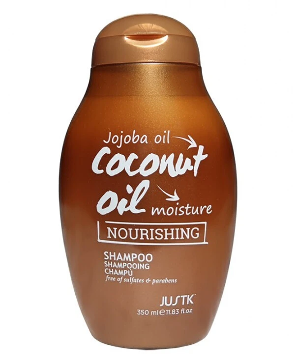 JustK - Бессульфатный шампунь для сухих и пористых волос с кокосом и жожоба Jojoba Oil & Coconut Oil Nourishing Shampoo 350 мл