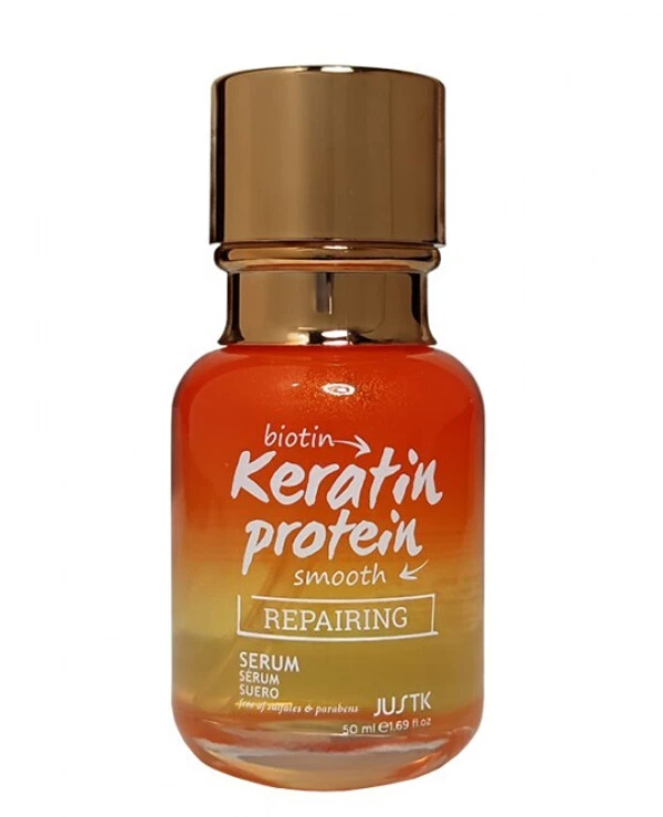 JustK - Oil for brittle and split hair with biotin and keratin Keratin Protein Repairing Serum 50ml